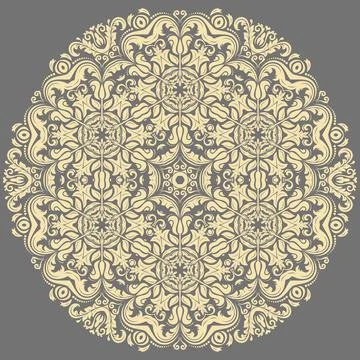 Damask Vector Background With Arabesques in Oriental Style Stockillustratie