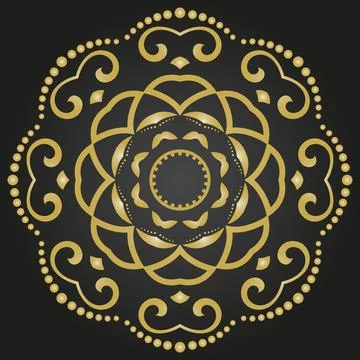 Damask Vector Background With Arabesques in Oriental Style Stock Illustration