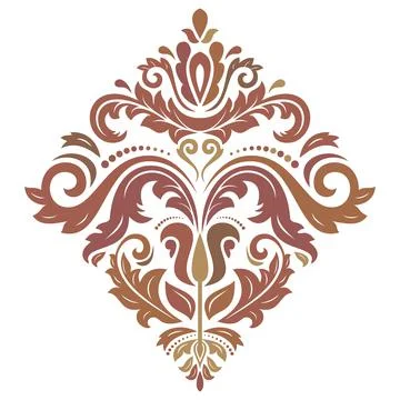 Damask Vector Background With Arabesques in Oriental Style Stockillustratie
