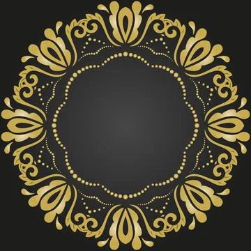 Damask Vector Background With Arabesques in Oriental Style Stockillustratie
