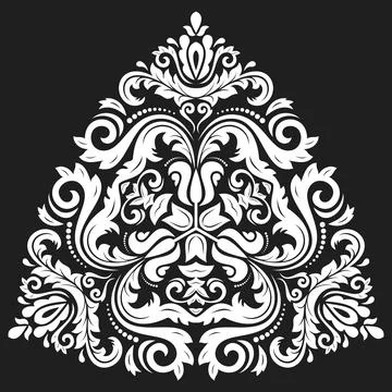 Damask Vector Background With Arabesques in Oriental Style Stockillustratie