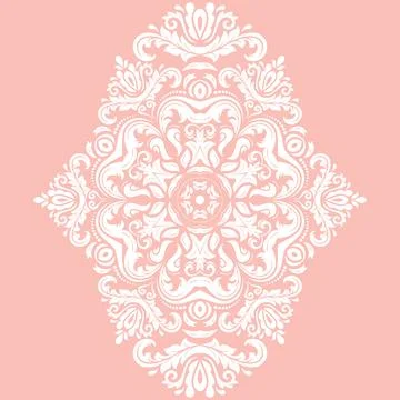 Damask Vector Background With Arabesques in Oriental Style イラスト素材