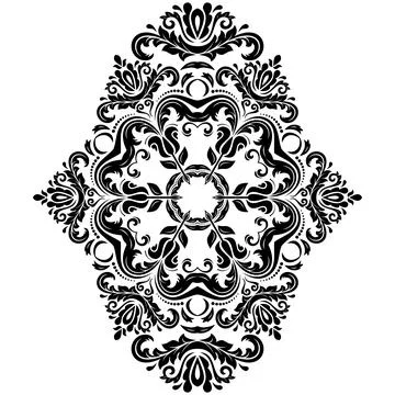 Damask Vector Background With Arabesques in Oriental Style Stockillustratie