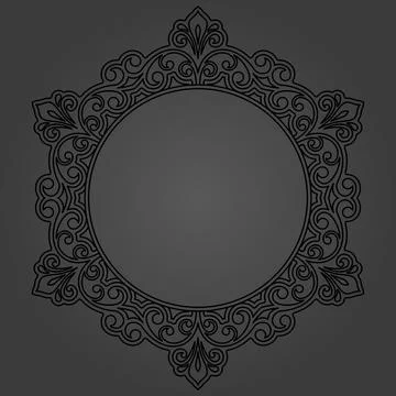 Damask Vector Background With Arabesques in Oriental Style Stockillustratie