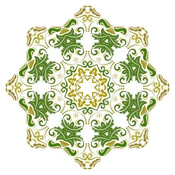 Damask Vector Background With Arabesques in Oriental Style Stockillustratie