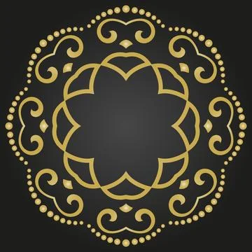 Damask Vector Background With Arabesques in Oriental Style Stockillustratie