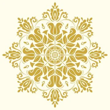 Damask Vector Background With Arabesques in Oriental Style Stockillustratie