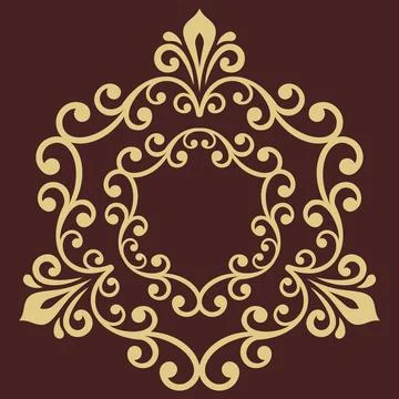 Damask Vector Background With Arabesques in Oriental Style Stockillustratie