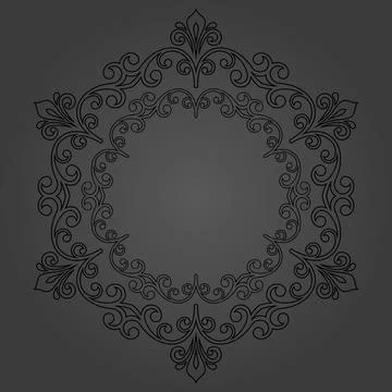 Damask Vector Background With Arabesques in Oriental Style Stockillustratie