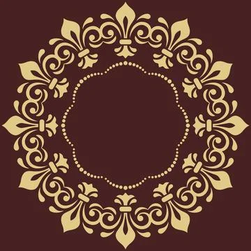 Damask Vector Background With Arabesques in Oriental Style Stockillustratie