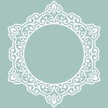 Damask Vector Background With Arabesques in Oriental Style Stock Illustration