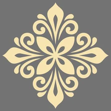 Damask Vector Background With Arabesques in Oriental Style Stock Illustration