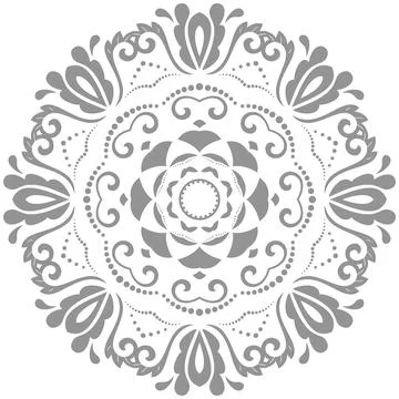 Damask Vector Background With Arabesques in Oriental Style Stockillustratie