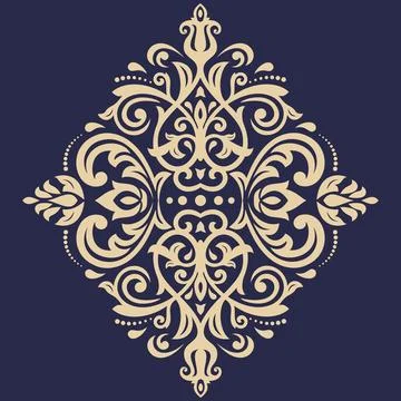 Damask Vector Background With Arabesques in Oriental Style Stockillustratie
