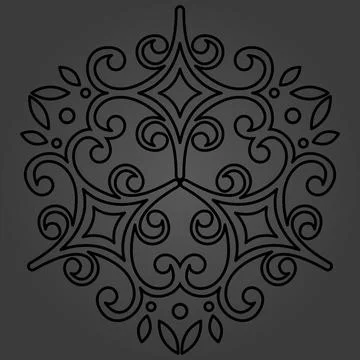 Damask Vector Background With Arabesques in Oriental Style Stockillustratie