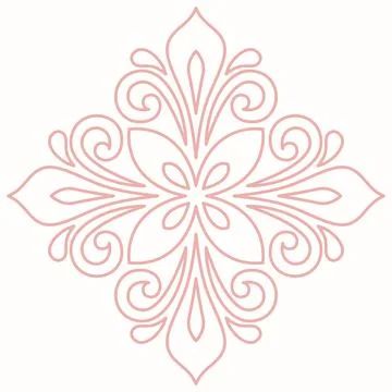 Damask Vector Background With Arabesques in Oriental Style Stock Illustration