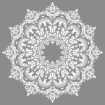 Damask Vector Background With Arabesques in Oriental Style Stockillustratie