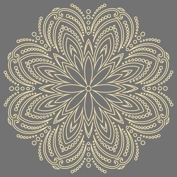 Damask Vector Background With Arabesques in Oriental Style 스톡 일러스트