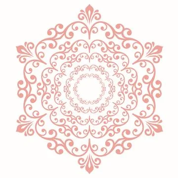 Damask Vector Background With Arabesques in Oriental Style イラスト素材