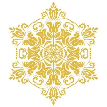 Damask Vector Background With Arabesques in Oriental Style Illustrazione stock