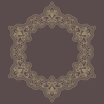 Damask Vector Background With Arabesques in Oriental Style Illustrazione stock