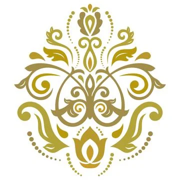 Damask Vector Background With Arabesques in Oriental Style Illustrazione stock