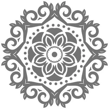 Damask Vector Background With Arabesques in Oriental Style 스톡 일러스트