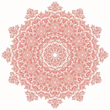 Damask Vector Background With Arabesques in Oriental Style 스톡 일러스트