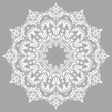 Damask Vector Background With Arabesques in Oriental Style 스톡 일러스트