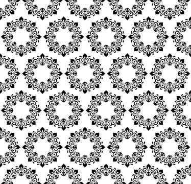 Damask Vector Background With Arabesques in Oriental Style Stockillustratie