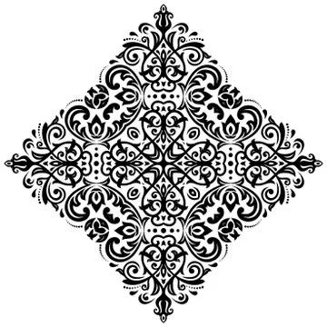 Damask Vector Orient Pattern Illustrazione stock