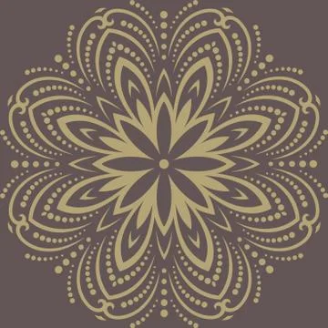 Damask Vector Orient Pattern Illustrazione stock