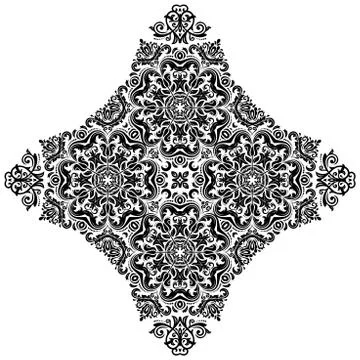 Damask Vector Orient Pattern Illustrazione stock