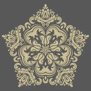Damask Vector Orient Pattern Stock Illustration