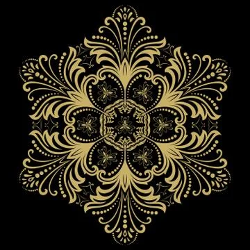 Damask Vector Orient Pattern 스톡 일러스트