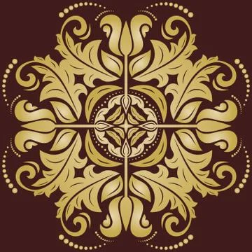 Damask Vector Orient Pattern 스톡 일러스트