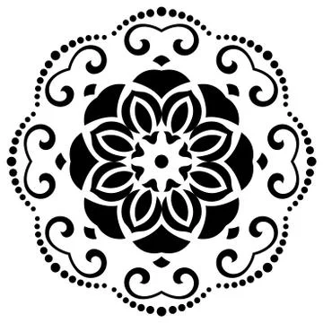 Damask Vector Orient Pattern Illustrazione stock