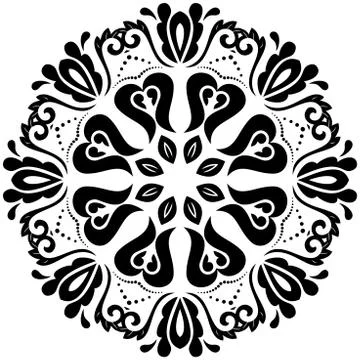 Damask Vector Orient Pattern Illustrazione stock