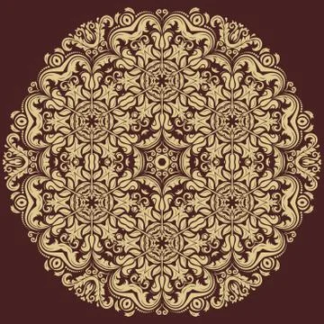 Damask Vector Orient Pattern 스톡 일러스트