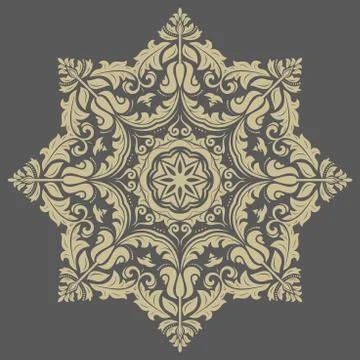 Damask Vector Orient Pattern 스톡 일러스트