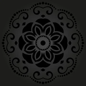 Damask Vector Orient Pattern Illustrazione stock