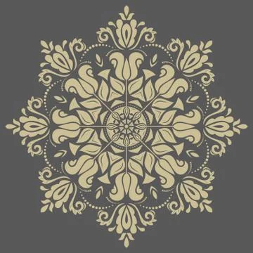 Damask Vector Orient Pattern Stockillustratie