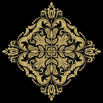 Damask Vector Orient Pattern Illustrazione stock