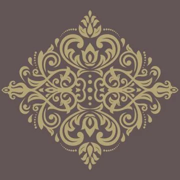 Damask Vector Orient Pattern 스톡 일러스트