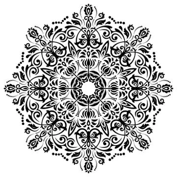 Damask Vector Orient Pattern Stock Illustration
