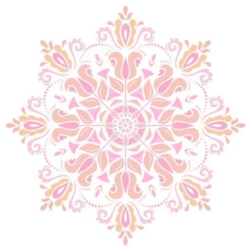 Damask Vector Orient Pattern Illustrazione stock