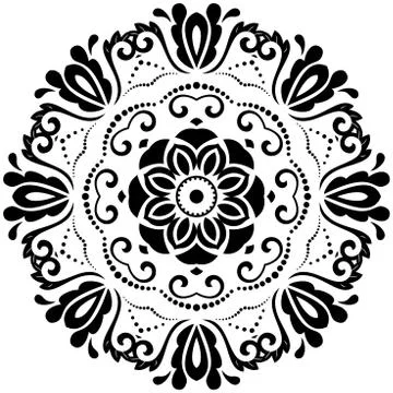 Damask Vector Orient Pattern Stock-Illustration