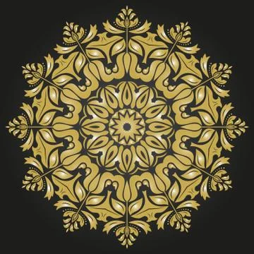 Damask Vector Oriental Pattern Stock Illustration