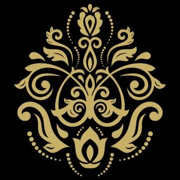 Damask Vector Oriental Pattern Illustrazione stock