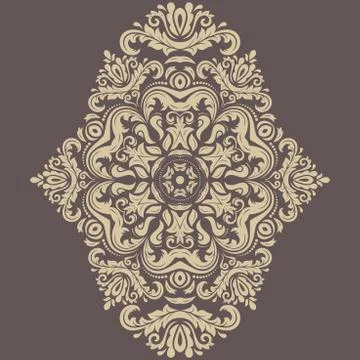 Damask Vector Oriental Pattern Illustrazione stock